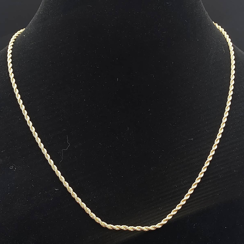 Vintage Trifari Gold Twistedβ Chain Necklace Costume Jewelry